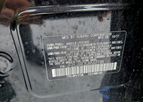 2018 Subaru Forester 2.5I Limited from USA, damaged, VIN JF2SJARC8JH502199